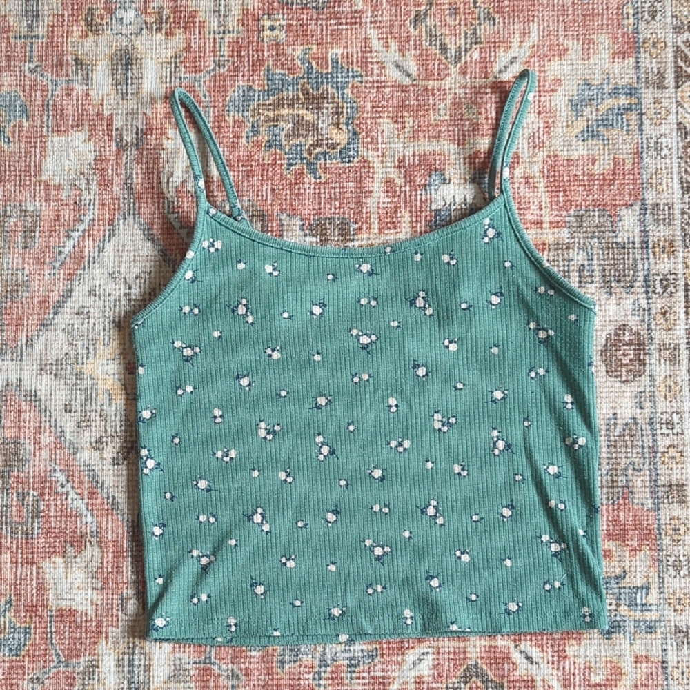 American Eagle Outfitters Green Floral Camisole